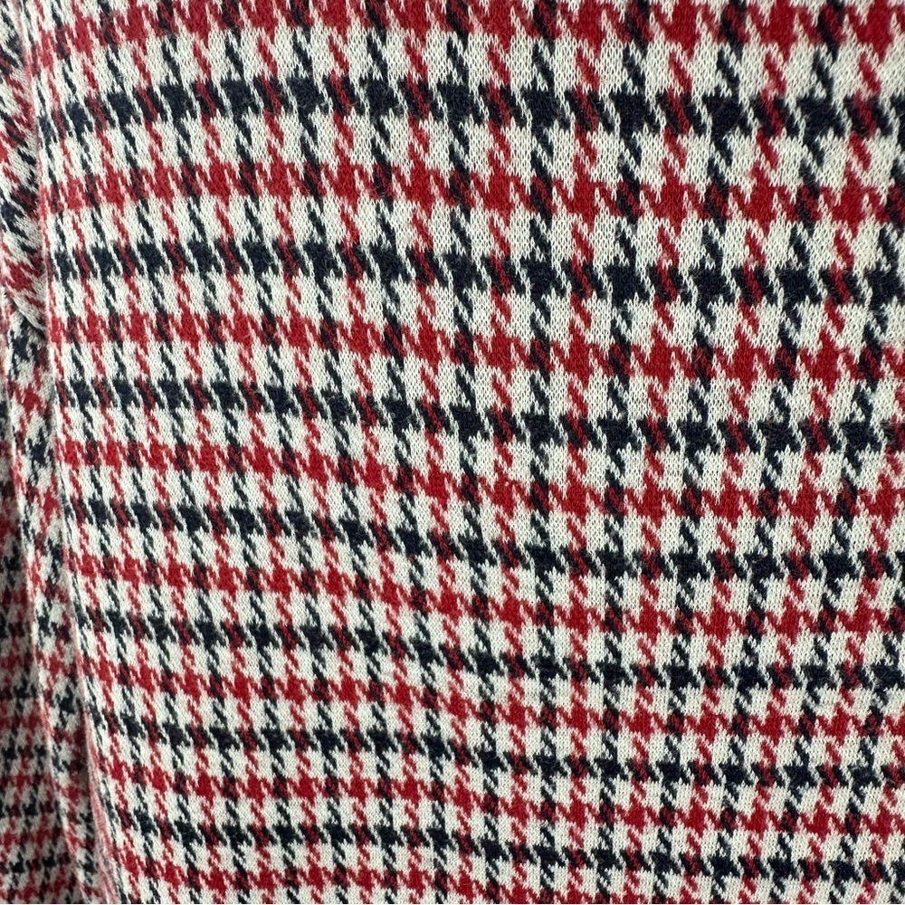 Lands' End red navy Cream Long Sleeve Boxy tunic top sz 1X cotton blend nautical - Picture 4 of 10